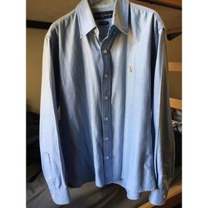 Ralph Lauren blue button up shirt